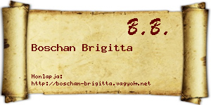 Boschan Brigitta névjegykártya